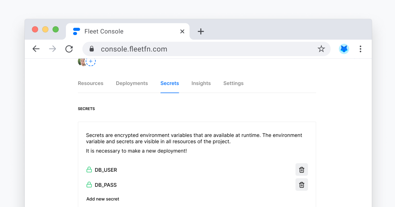 Secrets are available
