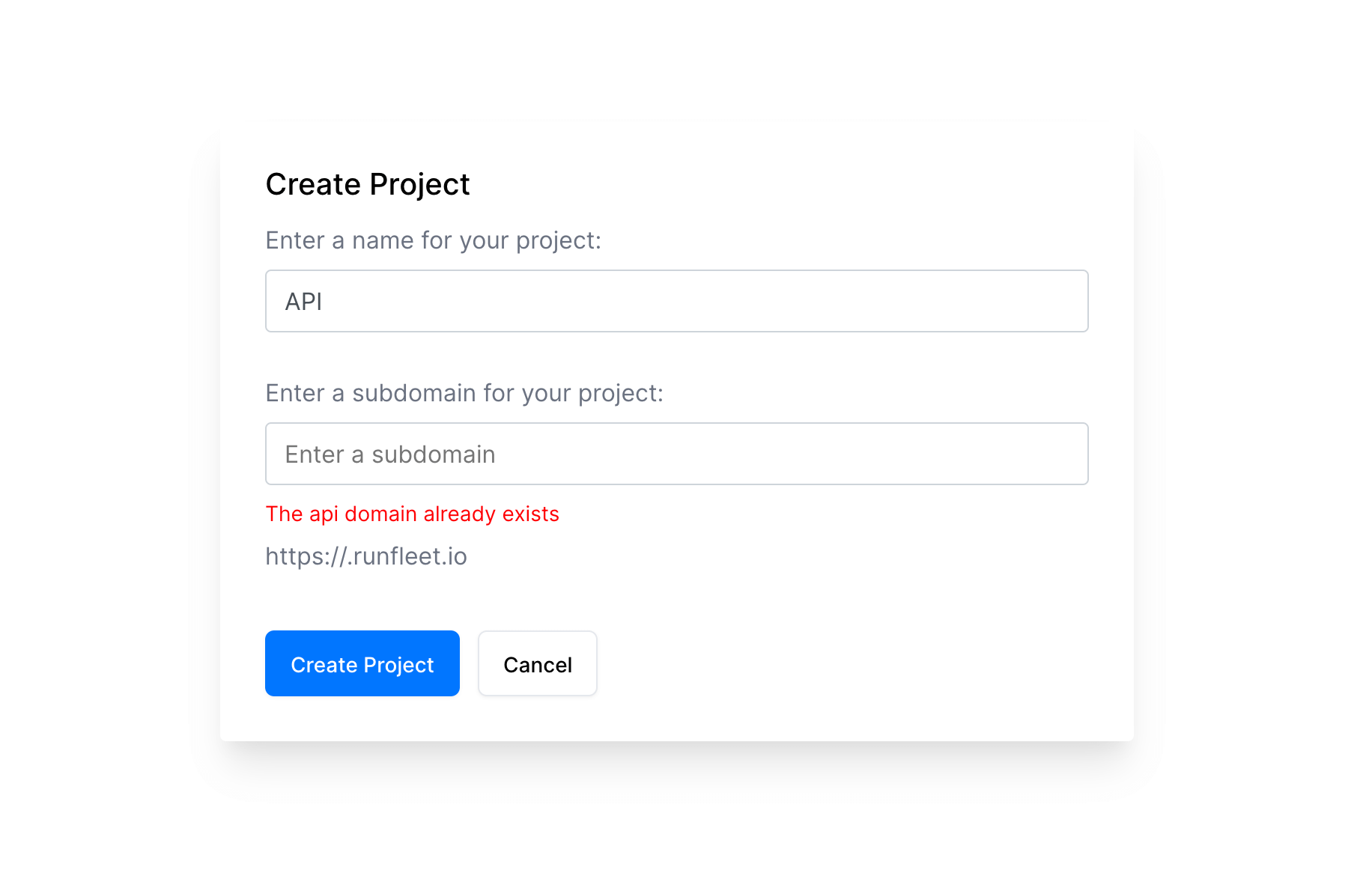 Create a new project